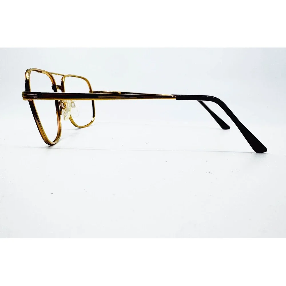 ArtCraft Eyeglass Frames Mens Gold Aviator Double Bridge AC 806P 54-18-140